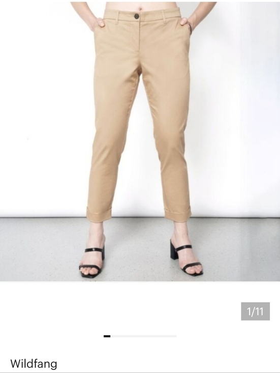 Wildfang Pants - Wildfang Beige Cropped Chino Trousers